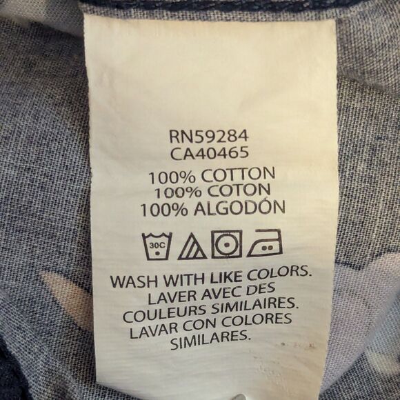 The Children's Place Boys 5T Easter Bunny Navy Blue Button Up Shirt Spring - Picture 8 of 8